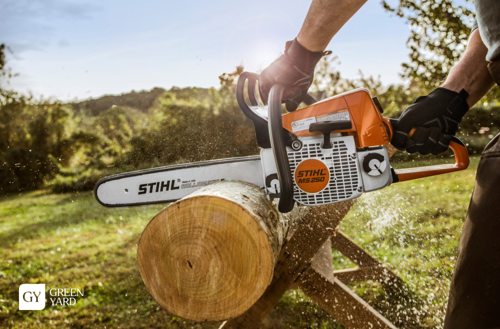 використання бензопили STIHL під час роботи з деревиною