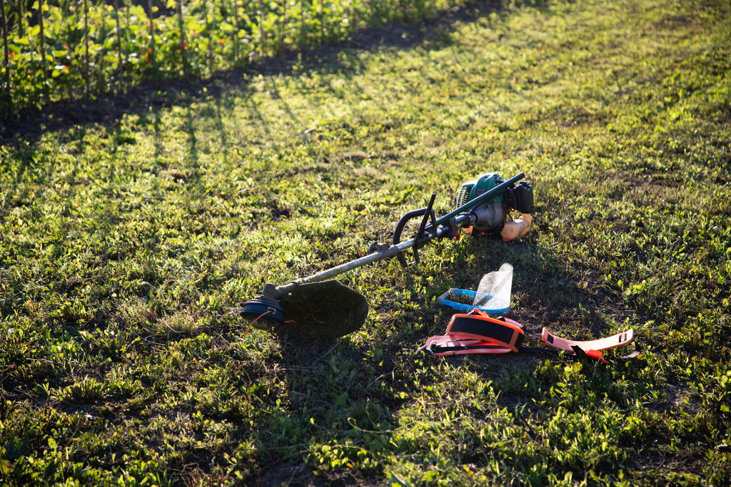 мотокоса STIHL для косіння свіжоскошеної трави на ділянці